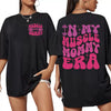 Oversized T-Shirt Dames met Print Roze