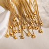 Gold-plated Polished Bubble-letter Necklace Fashionable OL-style 26-letter Clavicle Chain