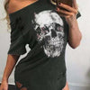 Oversized jurk met schedelprint
