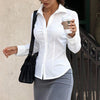 A Slim-fit Elegant White-collar Shirt