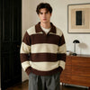 Drop-Shoulder Striped Sweater