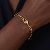 Couples Knot Twelve Zodiac Month Birthstone Pendant Bracelet Heart-Shaped Knot Hand Jewelry